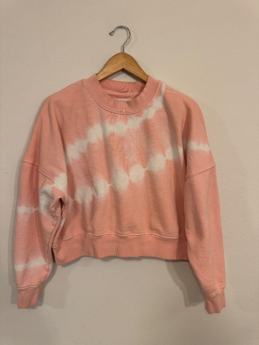 Spiritual Gangster Pink Tie Dye Cotton Crewneck Sweatshirt Women’s M USA